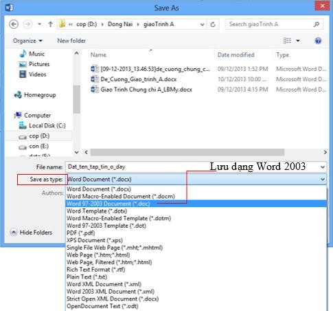 Hình 4 1 8 Ngoài các định dạng được hỗ trợ bởi MS Office các phiên bản 6