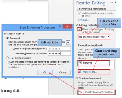 Hình 4 2 12 Tạo mật khẩu bảo quản tài liệu Trong những tài liệu bạn soạn 10