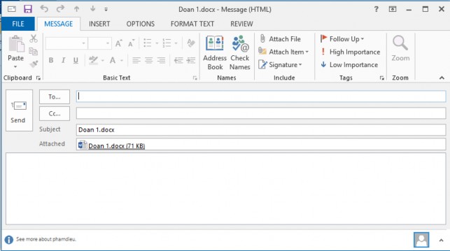 Hình 4 2 19 Đó là gởi trực tiếp tập tin Word hiện tại ngoài ra bạn có thể 20