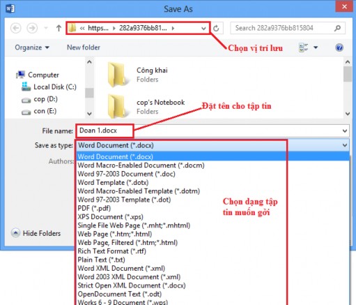 Hình 4 2 22 Sau khi đã lưu tập tin vào vị trí Share ở đây cụ thể là OneDrive 1