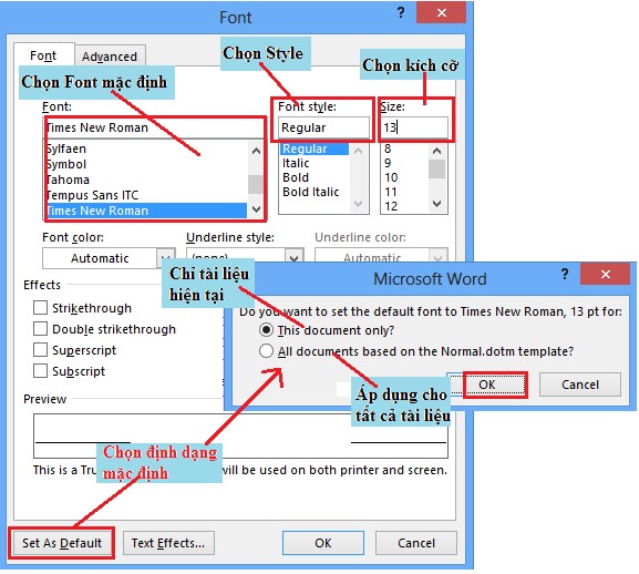 Để thay đổi định dạng font mặc định bạn mở một trang Word trống 8