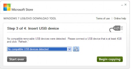 Bước 5 Chọn ổ đĩa USB nếu ghi DVD thì chọn đầu ghi tương ứng Bấm Begin 8