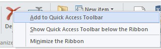 Add to Quick Access Toolbar Đưa lệnh lên thanh QAT Show Quick Access Toolbar below the Ribbon 18