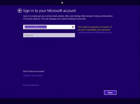 Nếu không sử dụng tài khoản Microsoft hay chưa có bạn có thể bỏ qua bước 4