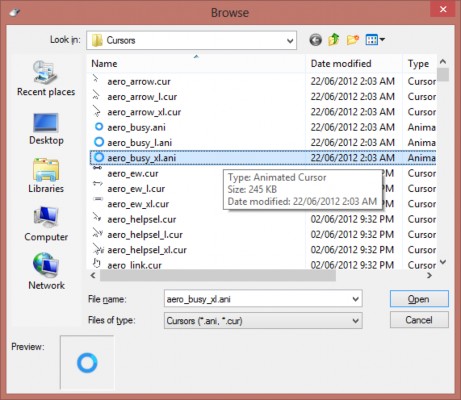 Hình 3 29 – Màn hình chọn hình dáng chuột Trên tab Pointer Options thiết lập 11