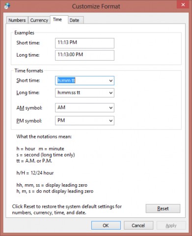 Hình 3 23 – Thay đổi định dạng giờ giấc Máy tính cũng bị lệ thuộc vào múi 5
