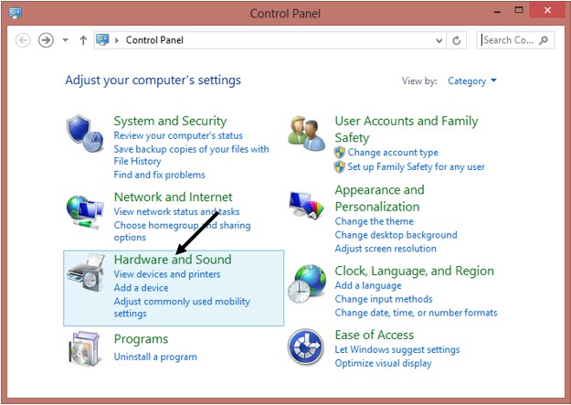Hình 3 25 – Màn hình chọn Hardware and Sound Sau đó chọn Mouse như hình dưới đây 7
