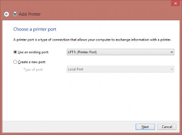 Hình 3 37 – Màn hình chọn cổng cho máy in Chọn Port rồi nhấn Next Hình 3 37 – 10