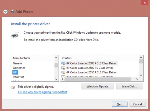 Hình 3 37 – Màn hình chọn cài driver máy in Tại màn hình 3 37 ta chọn driver máy in 11
