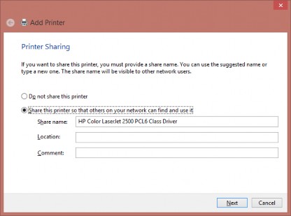Hình 3 39 – Màn hình thiết lập chia sẻ máy in Ở màn hình Printer Sharing ta có 13