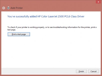 Hình 3 40 – Cài đặt thành công driver máy in Tới đây ta có thể sử dụng 14