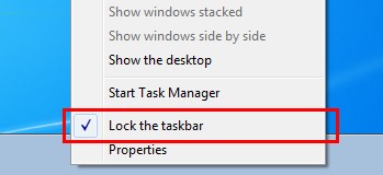 Hình 3 41 – Bỏ khóa Taskbar Sau khi mở khóa ta dễ dàng di chuyên thanh Taskbar ra 15