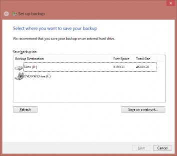 Hình 3 46 – Màn hình chọn nơi lưu backup Sau khi chọn ổ đĩa nhấp nút Next 4