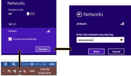 Hình 3 49 – Màn hình kết nối Wifi Khi nhấn vào biểu tượng WIFI máy tính sẽ 6