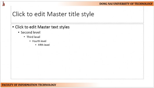 2 2 Phần Footer trái nhập thông tin Faculty of Information Technology Xem mẫu dưới 2 3 3