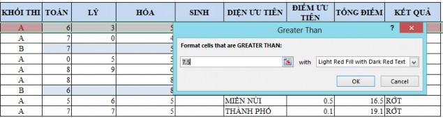 Nhóm Top Bottom Rules gồm các điều kiện o Top 10 Items đánh dấu 10 ô có giá trị 2