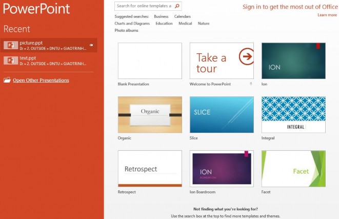 Tại đây chúng ta có thể chọn lựa cách thức để bắt đầu với một bài 2