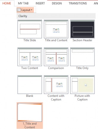 Chọn Theme tùy thích để áp dụng cho slide b Thay đổi Slide Layout Slide layout dùng 2