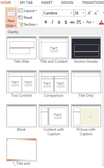 b Các tùy chọn khác khi thêm mới slide Duplicate Selected Slides thêm slide có nội dung 3