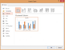 Chọn dạng đồ thị và click OK Cửa sổ worksheet xuất hiện đồng thời với 4