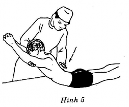 Thầy thuốc dùng tay luồn dưới hai cánh tay người bệnh nâng bổng nửa thân 5