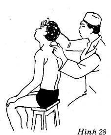 Thầy thuốc Đứng hoặc ngồi ghế cao hơn người bệnh ở phía sau người bệnh 3