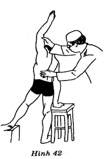 hướng chếch từ trong ra ngoài đối với hình thái lõm lệch và thủ thuật bỉ 4