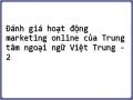 Đánh giá hoạt động marketing online của Trung tâm ngoại ngữ Việt Trung - 2