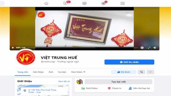 Hình 2 1 Hình ảnh Fanpage của trung tâm Tính đến thời điểm ngày 18 2 2021 thì 2
