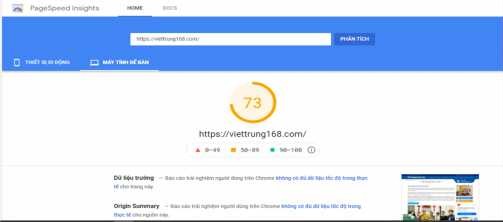 Hình 2 10 Tốc độ tải trang viettrung168 com của máy tính để bàn Nguồn Phòng 6