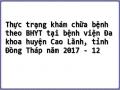 Thực trạng khám chữa bệnh theo BHYT tại bệnh viện Đa khoa huyện Cao Lãnh, tỉnh Đồng Tháp năm 2017 - 12