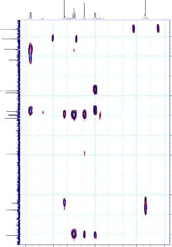 PL 53 SD16 1 DMSO HMBC ppm 90 95 100 105 110 115 120 125 130 135 140 145 150 155 160 165 170 SD16 1 87