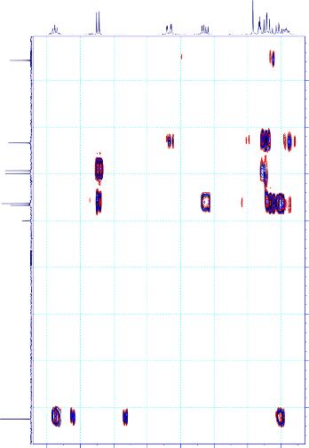 PL 87 SD14 MeOD HMBC ppm 65 70 75 80 85 90 95 100 SD14 MeOD HMBC ppm 130 135 140 145 150 155 160 61