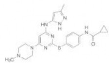 Nhóm 4 6 di amino pyrimidin Ức chế Aurora A B và C in vitro với Ki lần lượt là 0 6 18 4
