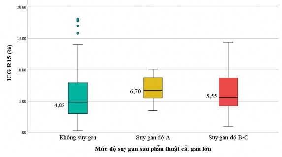 Biểu đồ 3 12 Liên quan giữa ICG R15 và mức độ suy gan sau phẫu thuật cắt gan 3