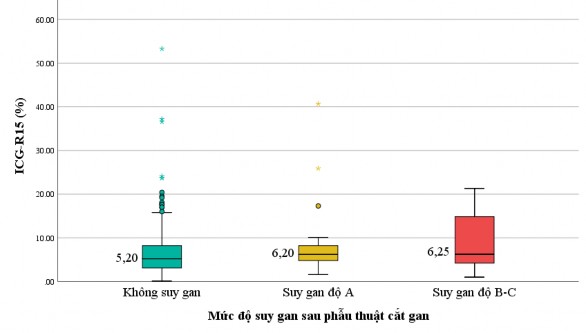 Biểu đồ 3 10 Liên quan giữa ICG R15 và mức độ suy gan sau phẫu thuật cắt gan 7