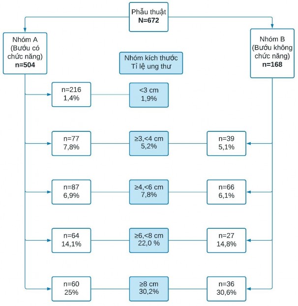 Biểu đồ 3 12 Sơ đồ phân bố số TH và tỉ lệ biến chứng PT theo kích thước 3
