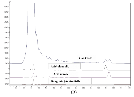 Hình 4B Sắc ký đồ của cao OS B acid ursolic và acid oleanolic 7