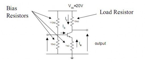  The resistors connected to the base ensure that the BE junction is forward biased They 7