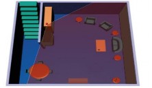 The motion detector emits radio energy into a room and monitors the reflection pattern An automatic 7