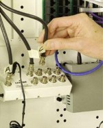 Step 10 Attach type F coaxial connectors to each incoming coaxial line using coaxial stripping and 10