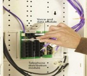 Step 6 Snap a telephone distribution panel into place It routes incoming telephone lines Attach a 6