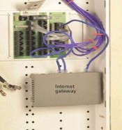 Step 8 Snap the Internet gateway into place Connect the incoming modem line to the WAN wide area 8