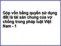 Góp vốn bằng quyền sử dụng đất là tài sản chung của vợ chồng trong pháp luật Việt Nam - 1