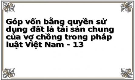 Góp vốn bằng quyền sử dụng đất là tài sản chung của vợ chồng trong pháp luật Việt Nam - 13