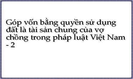 Góp vốn bằng quyền sử dụng đất là tài sản chung của vợ chồng trong pháp luật Việt Nam - 2