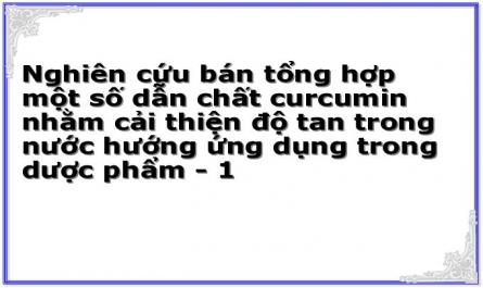 Nghiên cứu bán tổng hợp một số dẫn chất curcumin nhằm cải thiện độ tan trong nước hướng ứng dụng trong dược phẩm - 1