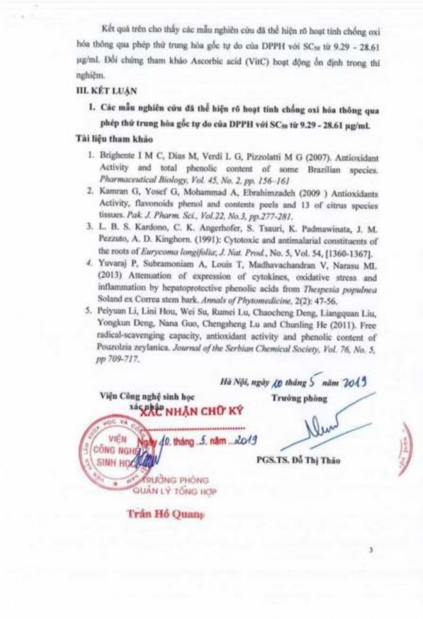 Phụ lục 138 Kết quả thử hoạt tính chống viêm của các dẫn chất curcumin mono 3