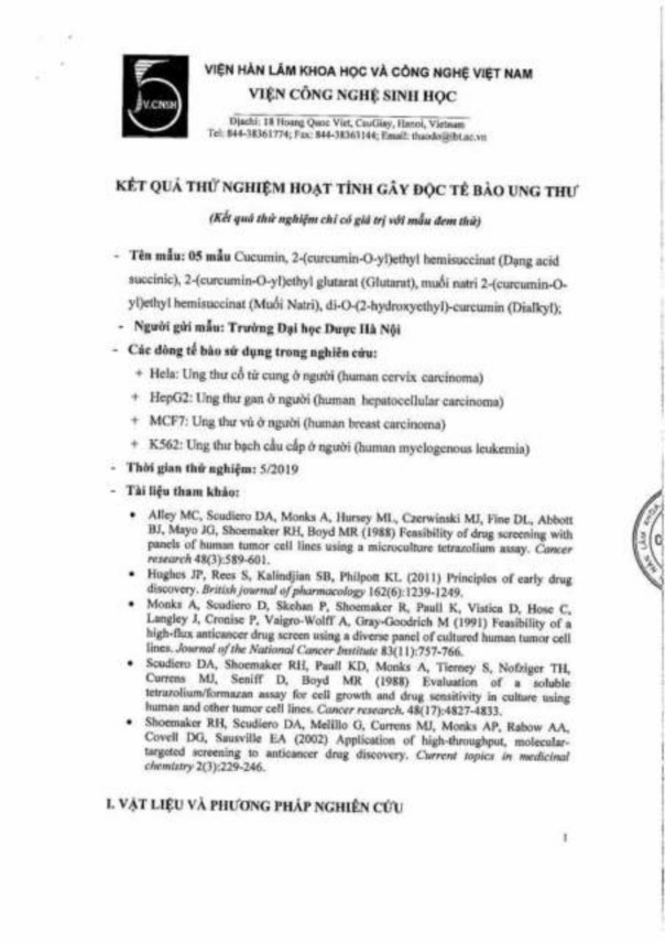 PH8 mono O 2 succinyloxy ethyl curcumin PH9 muối natri mono O 2 succinyloxy ethyl curcumin PH10 8