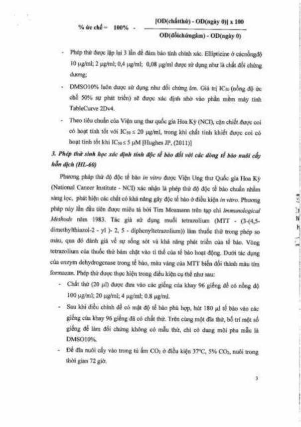 Phụ lục 142 Kết quả thử hoạt tính kháng tế bào ung thư của các dẫn chất 5